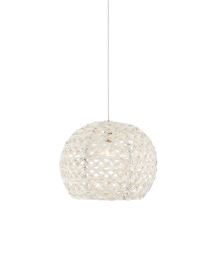 Piero White 1-Light Round Multi-Drop Pendant