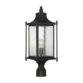 Dunnmore 1-Light Outdoor Post Lantern in Black Black