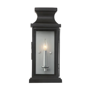 Brooke 1-Light Outdoor Wall Lantern in Matte Black Black