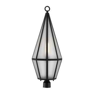 Peninsula 1-Light Outdoor Post Lantern in Matte Black