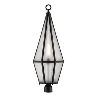 Peninsula 1-Light Outdoor Post Lantern in Matte Black