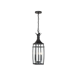 Montpelier 3-Light Outdoor Hanging Lantern in Matte Black Matte Black