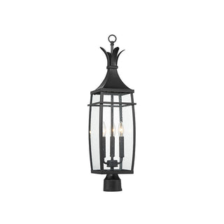 Montpelier 3-Light Outdoor Post Lantern in Matte Black Matte Black