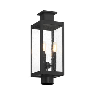 Ascott 3-Light Outdoor Post Lantern in Matte Black