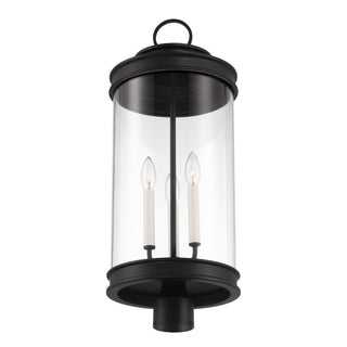 Englewood 3-Light Outdoor Post Lantern in Matte Black