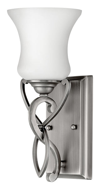 Brooke Medium Single Light Vanity In Brushed Nickel Finish