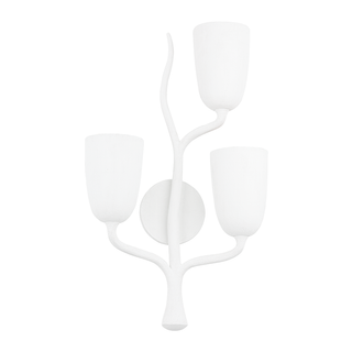 Vine Wall Sconce White Plaster