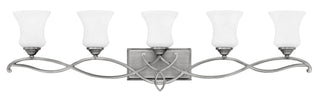 Brooke Extra Large Five Light Vanity In Brushed Nickel Finish