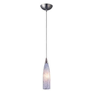 Lungo 3'' Wide 1-Light Pendant - Satin Nickel with Snow White Glass