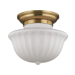 Dutchess Flush Mount with Aged Brass Finish