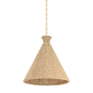 TALLMAN PENDANT with VINTAGE GOLD LEAF Finish