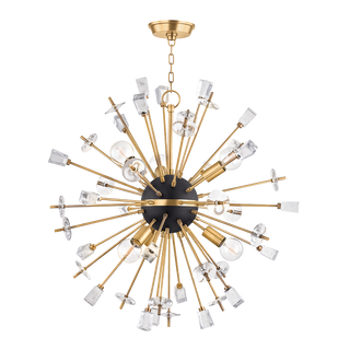 Liberty Chandelier with Aged Brass Finish