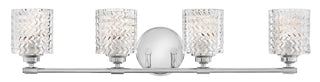 Elle Large Four Light Vanity in Chrome