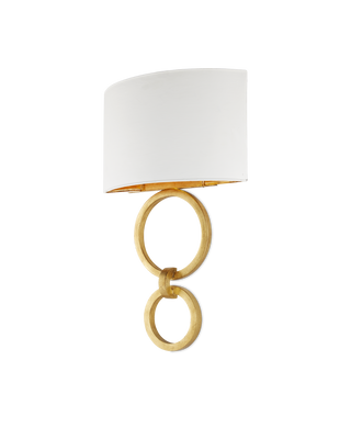 Bolebrook White Wall Sconce, White Shade