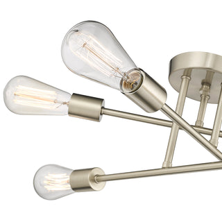 Decco 6-Light Semi-Flush Ceiling Mount Modern Gold