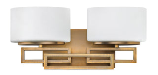 Lanza Small Two Light Vanity In Light Brass Finish