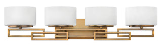 Lanza Large Four Light Vanity In Light Brass Finish