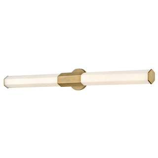 Facet Extra Large LED Vanity In Light Brass Finish