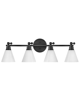 Arti Large Adjustable Four Light Vanity In Black Finish