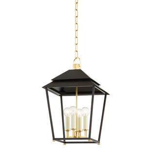 Natick Lantern with Aged Brass Finish