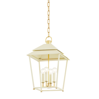 Natick Lantern with Aged Brass Finish