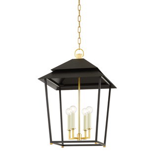 Natick Lantern with Aged Brass Finish