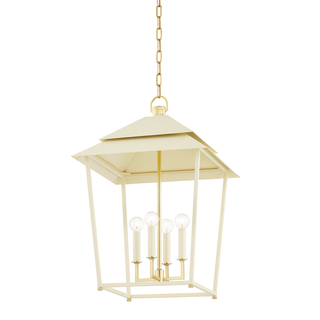 Natick Lantern with Aged Brass Finish
