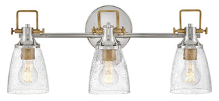 Easton Medium Three Light Vanity In Polished Nickel Finish