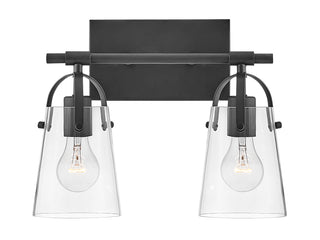 Foster Small Two Light Vanity In Black Finish