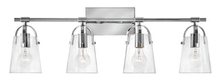 Foster Large Four Light Vanity In Chrome Finish