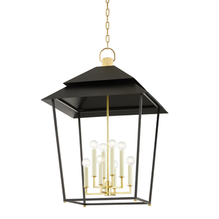 Natick Lantern with Aged Brass Finish