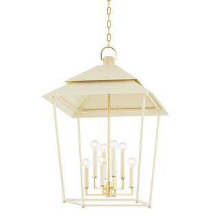 Natick Lantern with Aged Brass Finish