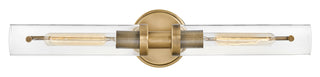 Vaughn Large Two Light Vanity In Light Brass Finish