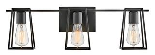 Filmore Medium Three Light Vanity In Black Finish
