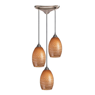 Mulinello 10'' Wide 3-Light Mini Pendant - Satin Nickel