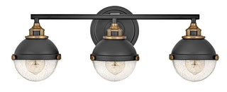 Fletcher Medium Three Light Vanity In Black Finish