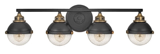 Fletcher Large Four Light Vanity in Black