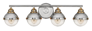 Fletcher Large Four Light Vanity In Polished Nickel Finish