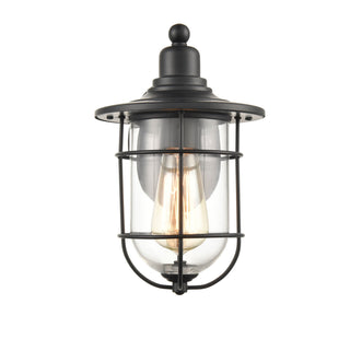 1-Light Outdoor Wall Sconce Powder Coated Black