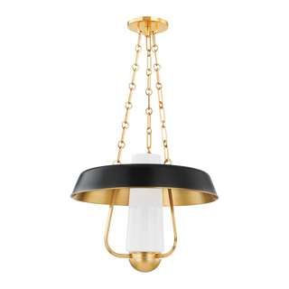 PROVINCETOWN Lantern with Aged Brass/soft Black Finish