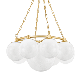 THORNWOOD Chandelier with Aged Brass Finish