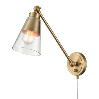 Albany 9.25'' High 1-Light Swingarm Sconce - Brushed Gold