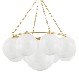 THORNWOOD Chandelier with Aged Brass Finish