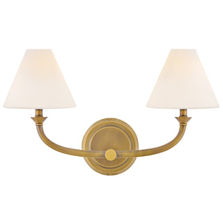 Greta Small Two Light Vanity in Heritage Brass