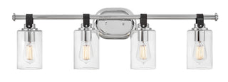 Halstead Large Four Light Vanity In Chrome Finish