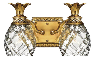 Plantation Small Two Light Vanity In Gold Finish