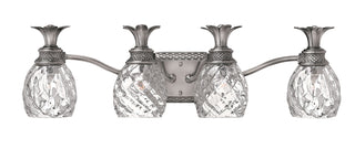 Plantation Large Four Light Vanity In Brushed Nickel Finish