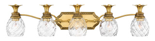 Plantation Extra Large Five Light Vanity In Gold Finish