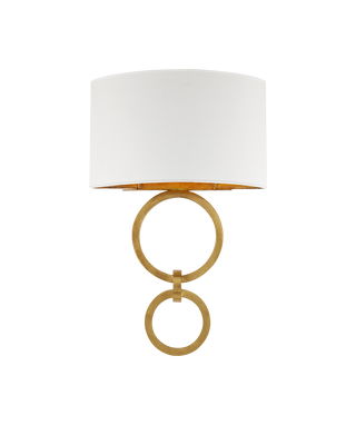 Bolebrook White Wall Sconce, White Shade