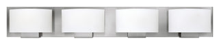 Mila Large Four Light Vanity In Brushed Nickel Finish